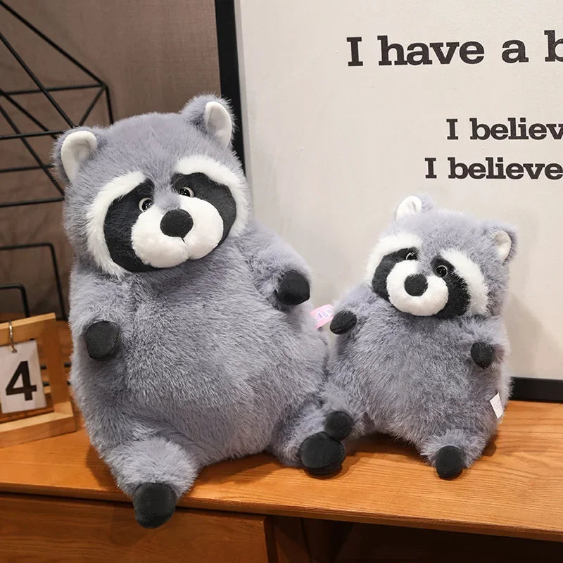 Large Grey Raccoon Plush Toy – Soft Stuffed Animal Pillow Toy (22cm, 35cm, 45cm) - Trash Panda Wildlife Plush