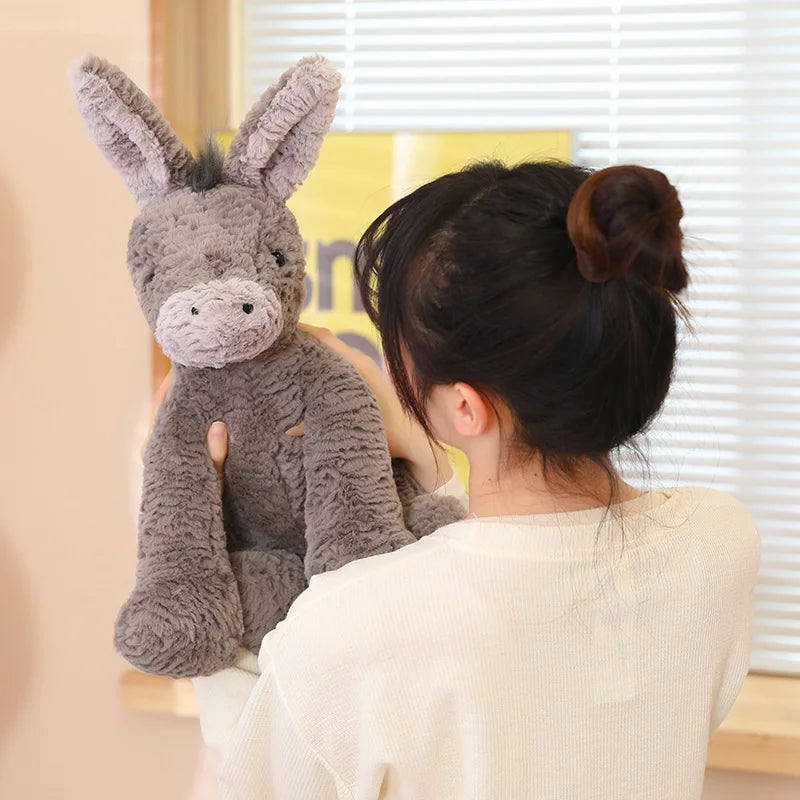 23/40/60CM Large Grey Sitting Donkey Plush Soft Toy