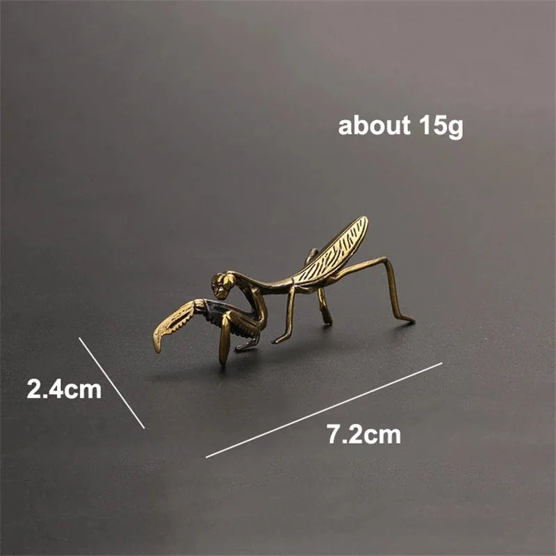 Vintage Copper Mantis Miniature – Decorative Tea Pet & Plant Pot Ornament