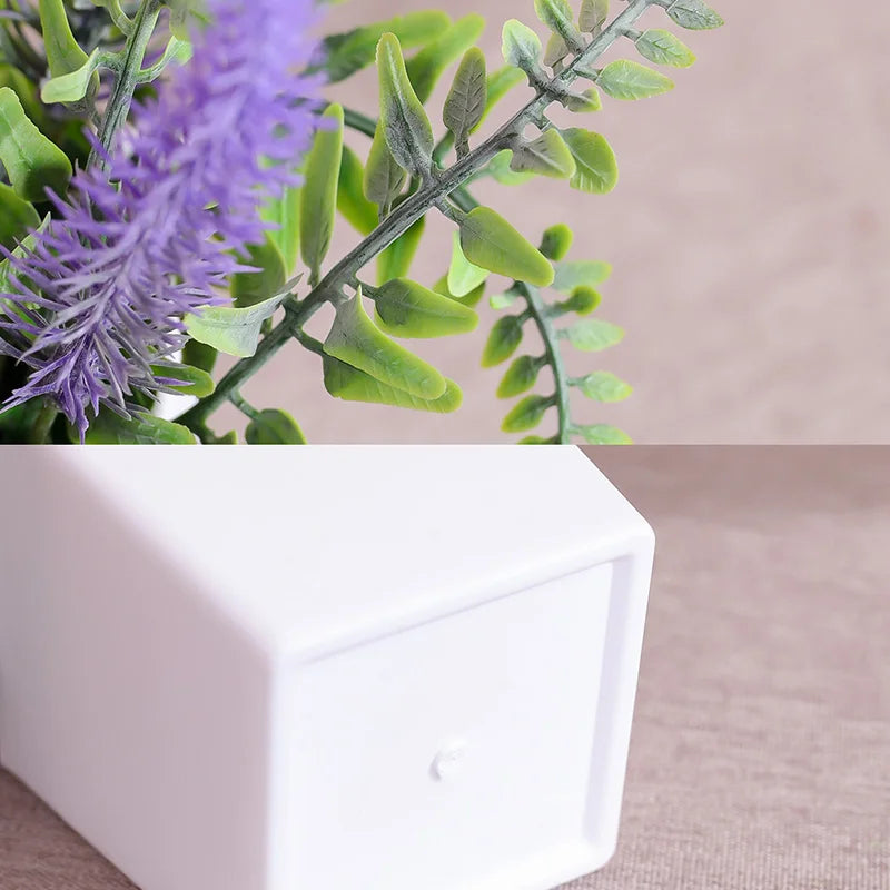 Artificial Lavender Potted Plant – Realistic Faux Flower for Home & Office Décor