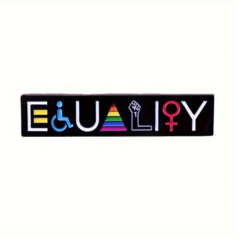 Equality Statement Enamel Pin Badge Inclusivity Political Equal Rights LGBTQ+ Disability