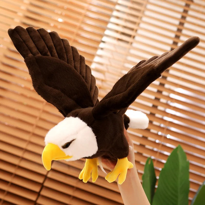 60cm/90cm Large Bald Eagle Plush Toy – Lifelike White-Head Eagle Bird Soft Stuffed Toy