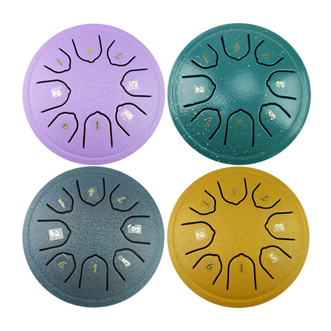 4.5-Inch 8-Tone Steel Garden Rain Drum Tongue Drum – Mini Handpan Drum with Drumstick