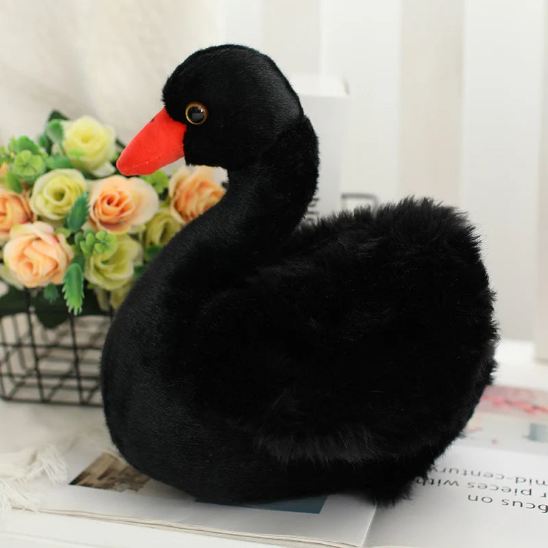 26cm Black or White Swan Soft Plush Toy