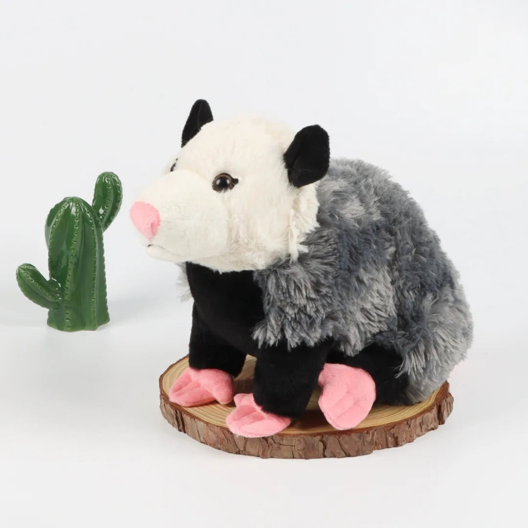 Opossum Plush Toy – Soft Stuffed Animal Doll - Realistic Mouse-Like Plush