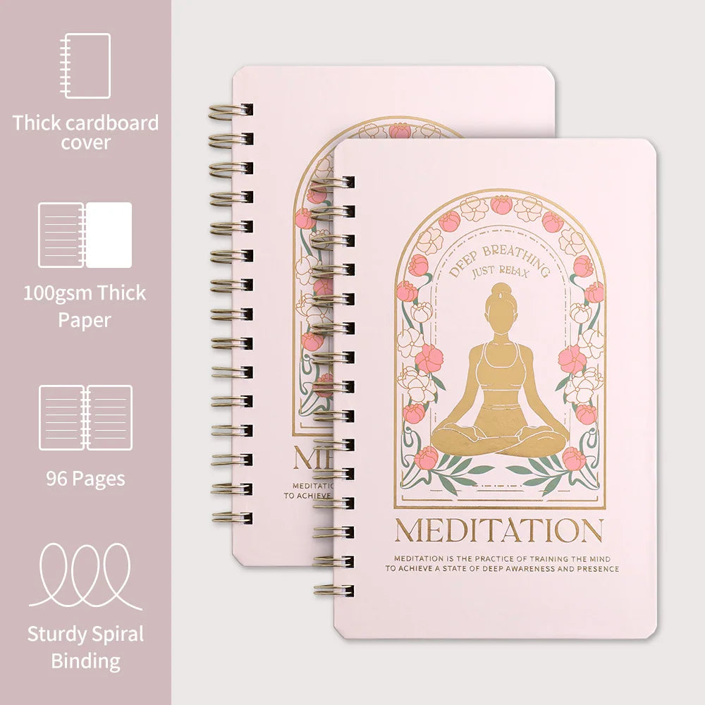 A5 Meditation & Self-Discovery Journal – 96-Page Daily Reflection Notebook for Mental Wellness