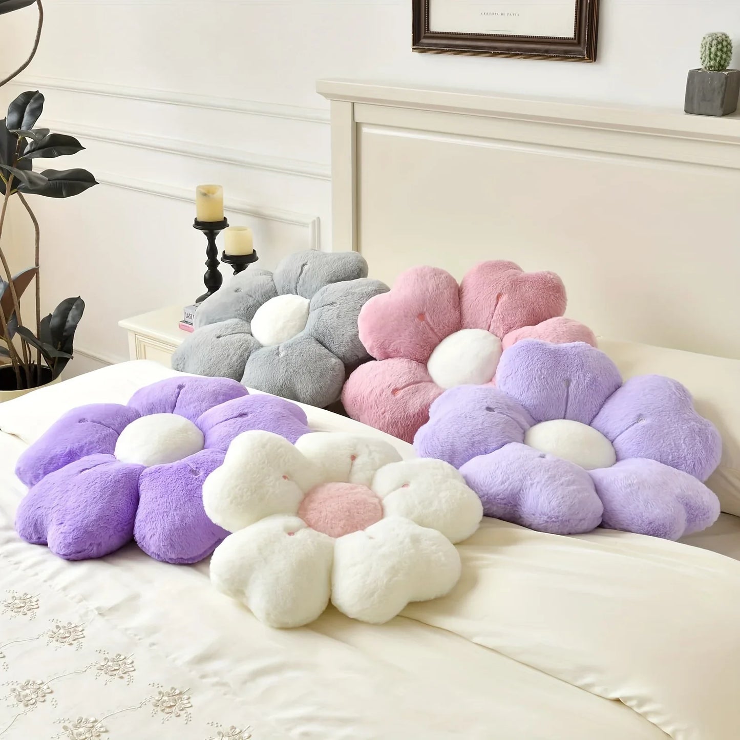 Sunflower Daisy Flower Cushion Pillow, Seat Cushion Plush Toy Mat Gift