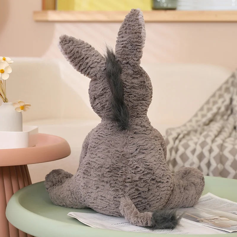 23/40/60CM Large Grey Sitting Donkey Plush Soft Toy