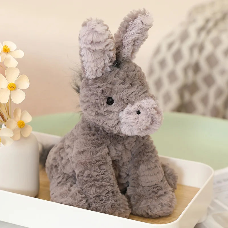 23/40/60CM Large Grey Sitting Donkey Plush Soft Toy