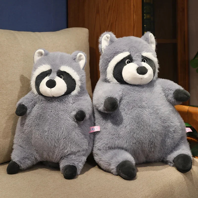 Large Grey Raccoon Plush Toy – Soft Stuffed Animal Pillow Toy (22cm, 35cm, 45cm) - Trash Panda Wildlife Plush