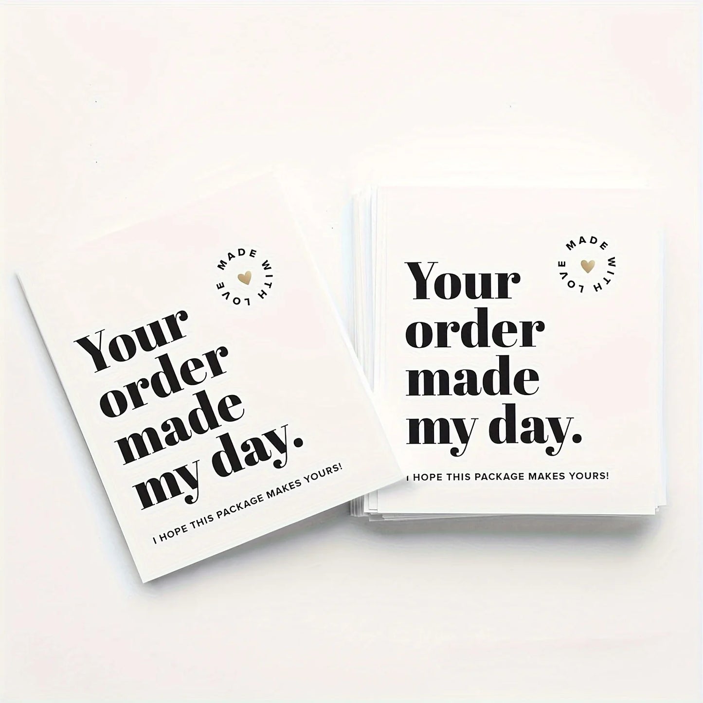 50pcs Thank You Cards – Small Business Appreciation Notes for Orders & Packaging