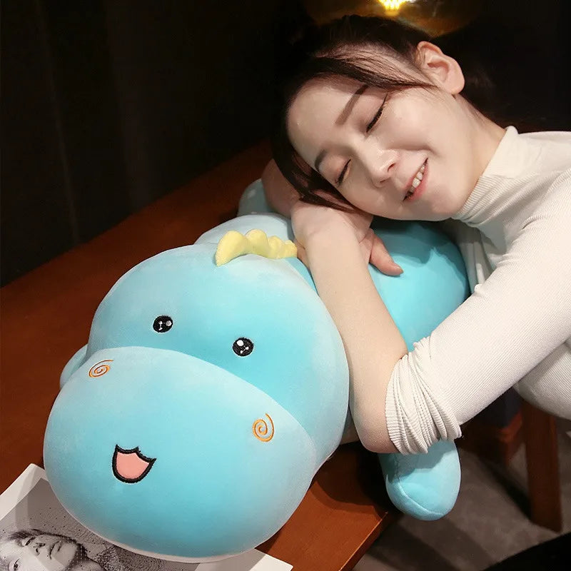 Giant 80-150cm Long Dinosaur Crocodile Plush – Soft Cartoon Plush in Green, Pink, Blue, Yellow, or Purple