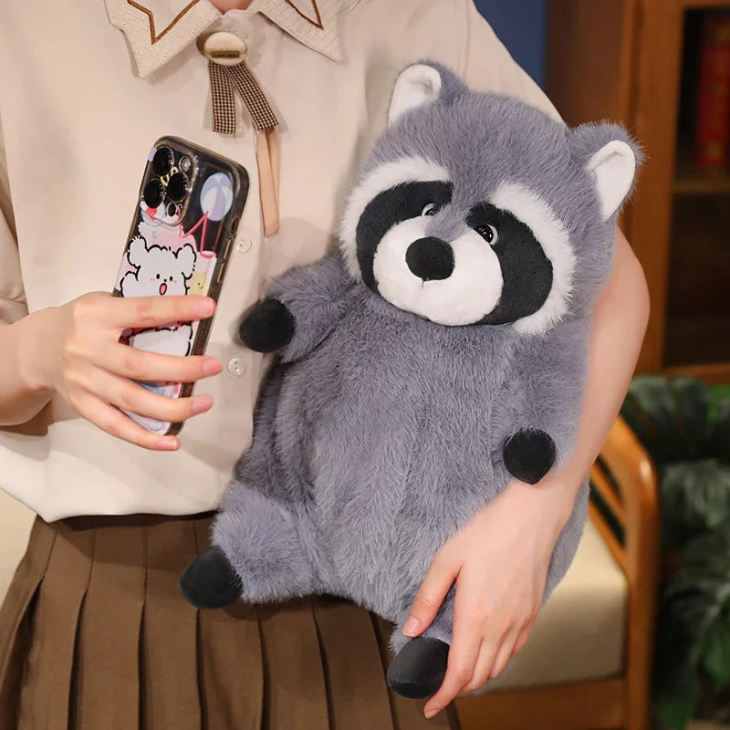 Large Grey Raccoon Plush Toy – Soft Stuffed Animal Pillow Toy (22cm, 35cm, 45cm) - Trash Panda Wildlife Plush
