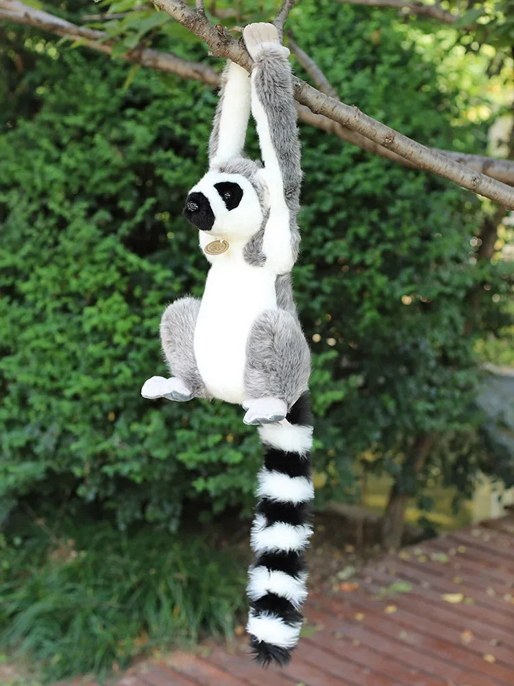 28cm Large Ring Tailed Lemur Plush Soft Toy – Short or Long Arms Hanging or Sitting