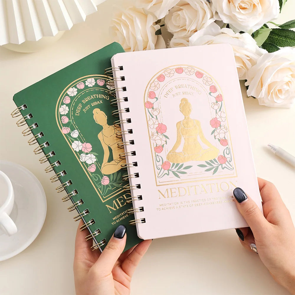 A5 Meditation & Self-Discovery Journal – 96-Page Daily Reflection Notebook for Mental Wellness