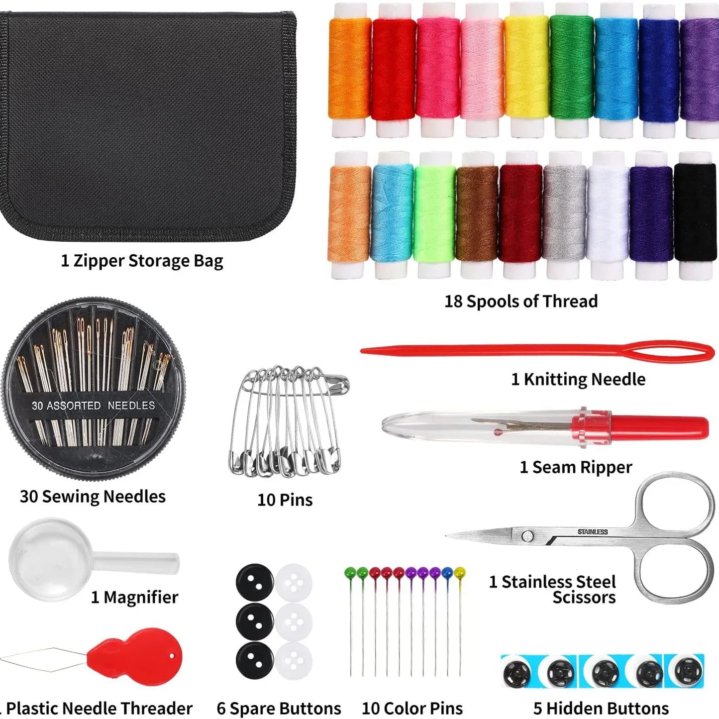 DIY Multi-Function Sewing Kit – Compact Sewing Box Set for Hand Quilting, Stitching & Repairs