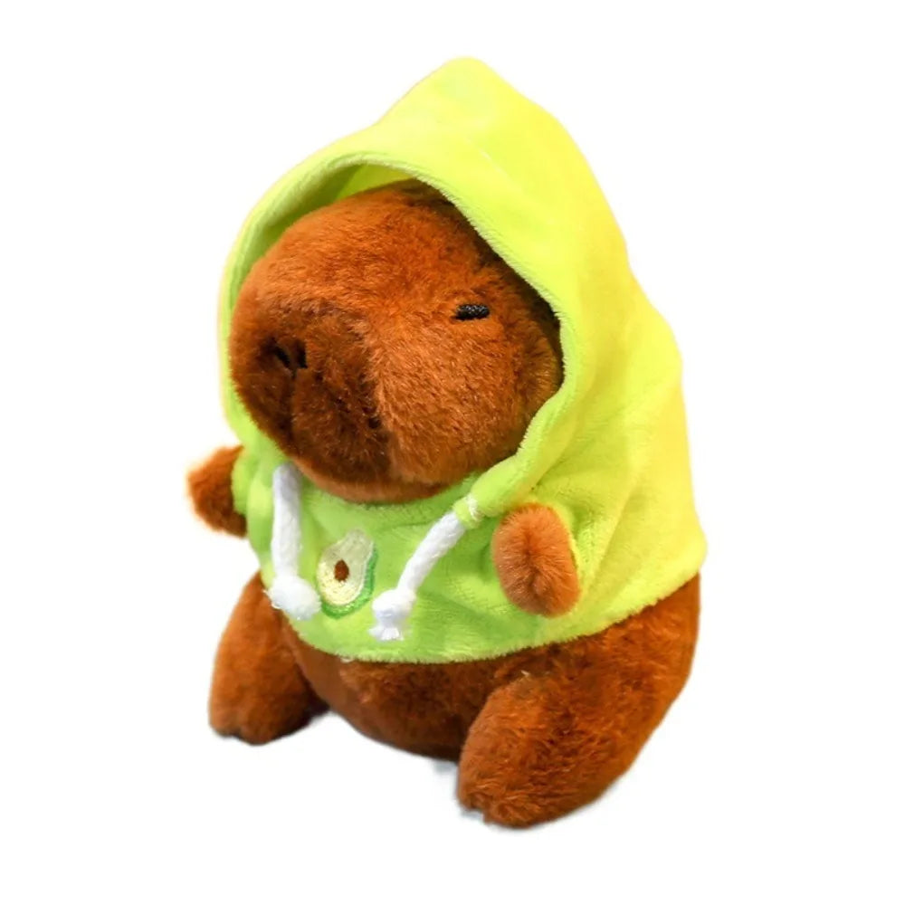 Capybara Plush Keychain with Swimming Swim Ring Float or Hoodie – Cute Mini Stuffed Animal Bag Charm