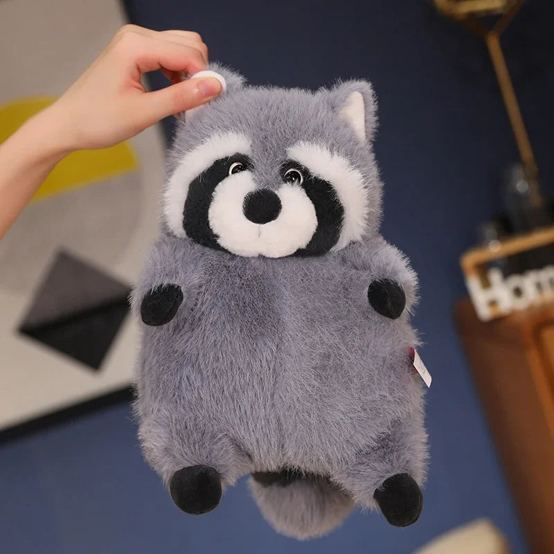 Large Grey Raccoon Plush Toy – Soft Stuffed Animal Pillow Toy (22cm, 35cm, 45cm) - Trash Panda Wildlife Plush