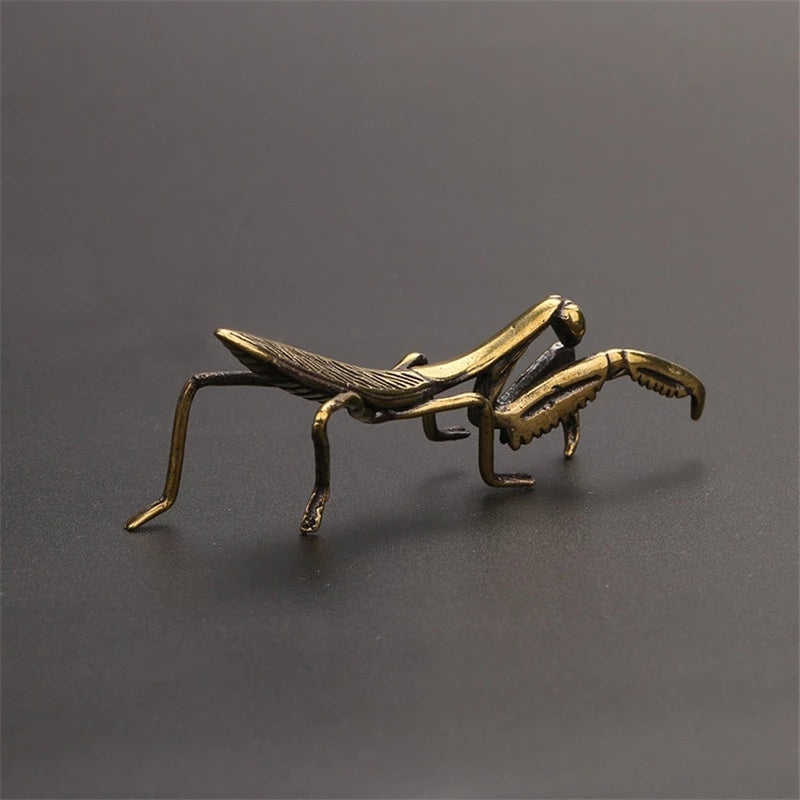 Vintage Copper Mantis Miniature – Decorative Tea Pet & Plant Pot Ornament
