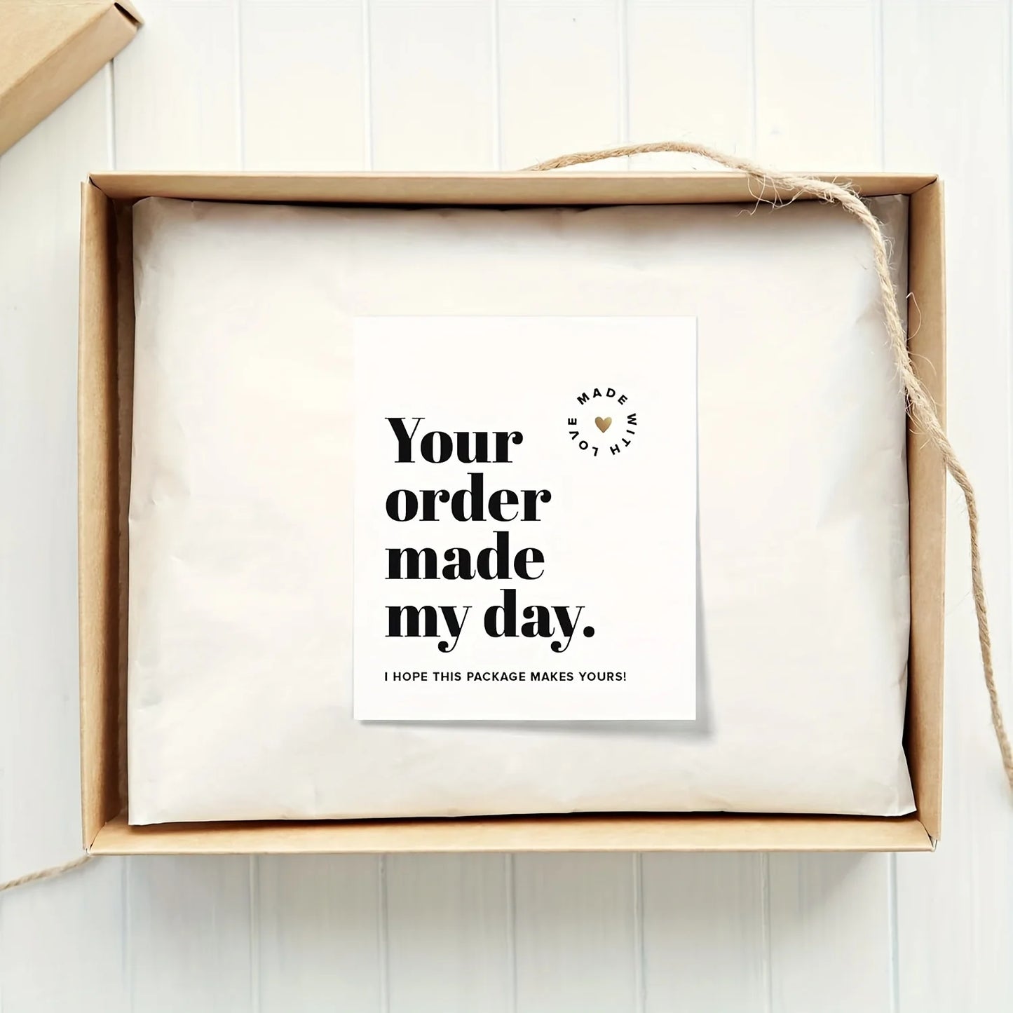 50pcs Thank You Cards – Small Business Appreciation Notes for Orders & Packaging