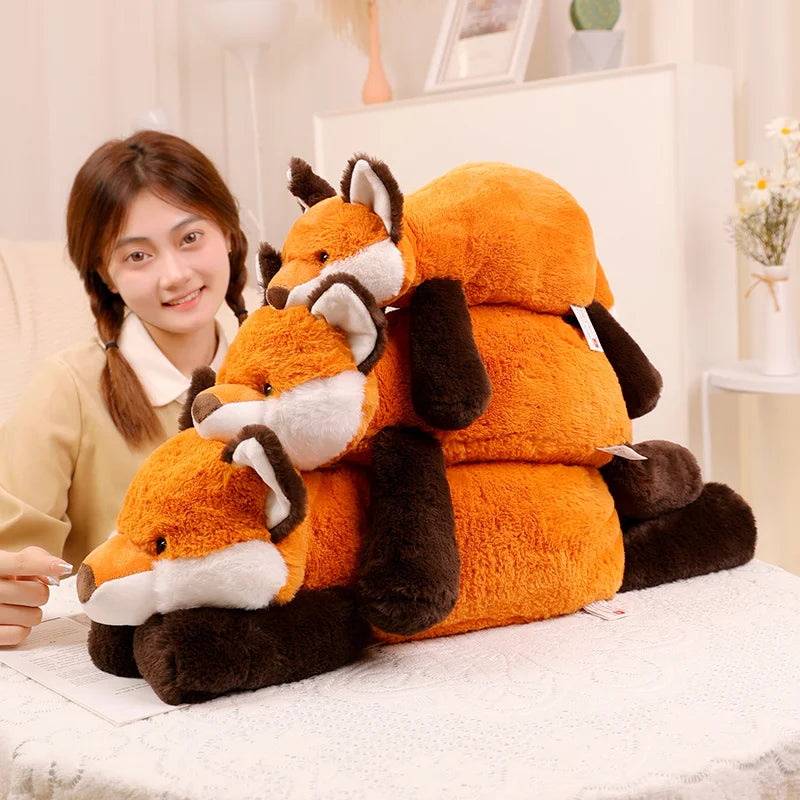Large Raccoon, Fox, Crocodile or Sloth Soft Fluffy Plush Toy Pillow
