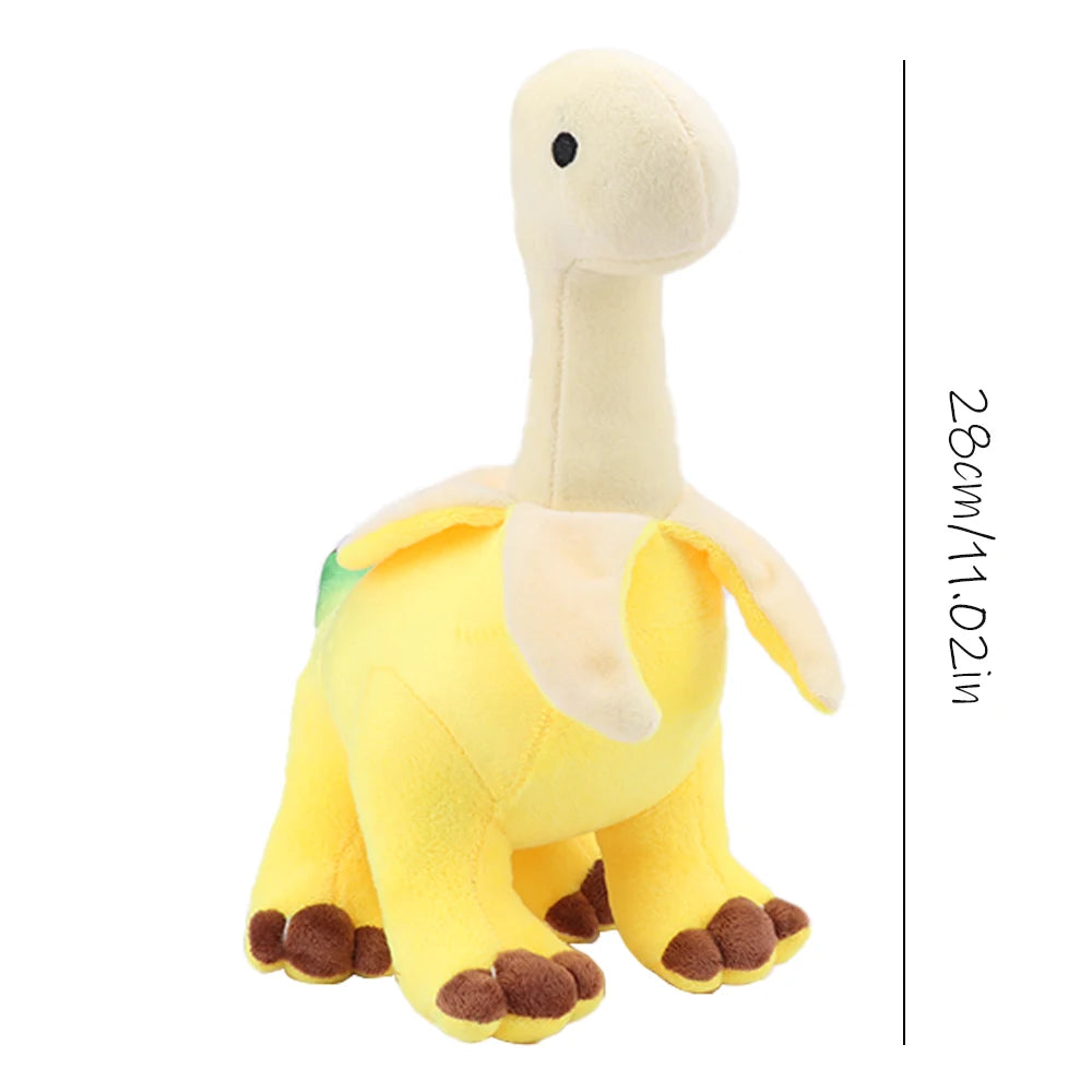 Cute Peeled Banana Brontosaurus 28cm Plush Toy – Soft Kawaii Dinosaur Stuffed Animal for Dino Lovers