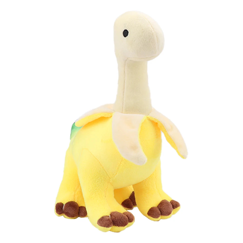 Cute Peeled Banana Brontosaurus 28cm Plush Toy – Soft Kawaii Dinosaur Stuffed Animal for Dino Lovers