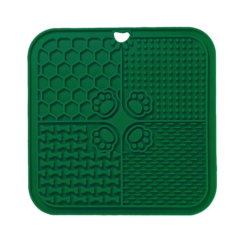 20cm Dog Lick Mat Large Square Dog Cat Pet Slow Feeder Feeding Lick Licking Mat Silicone Suction Cup