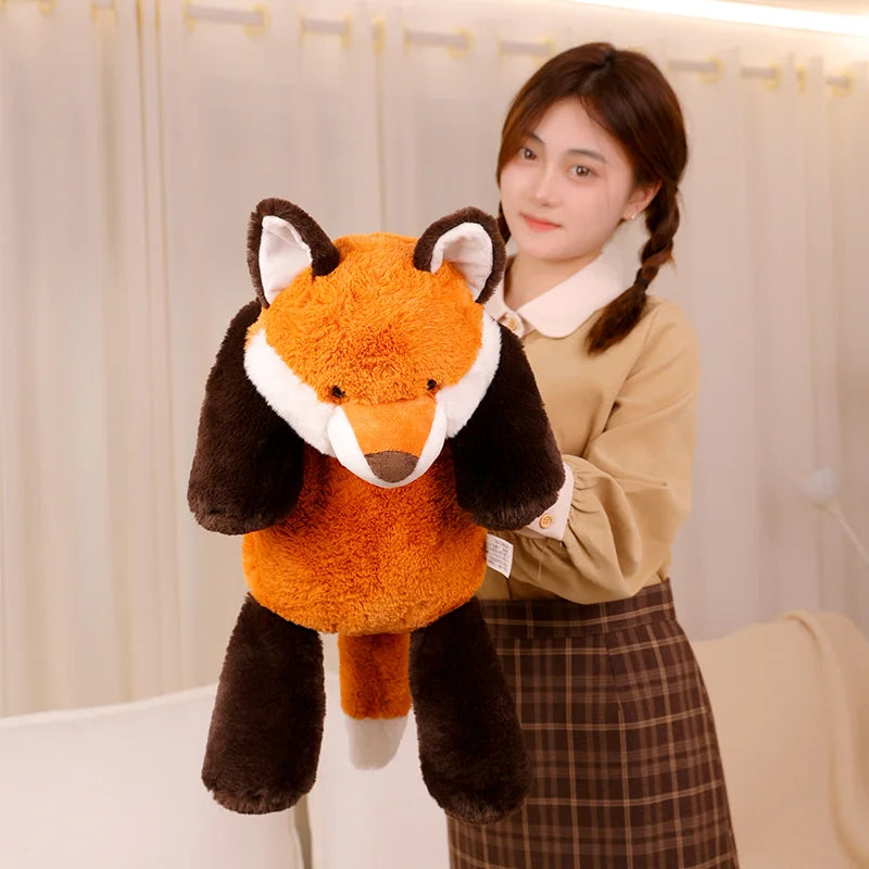 Large Raccoon, Fox, Crocodile or Sloth Soft Fluffy Plush Toy Pillow