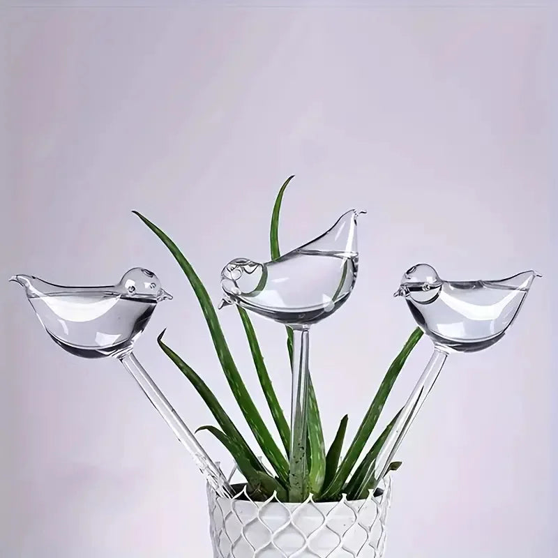 3pc Bird-Shaped Automatic Plant Watering Spike – Self-Watering Plastic Device for Indoor & Outdoor Pots