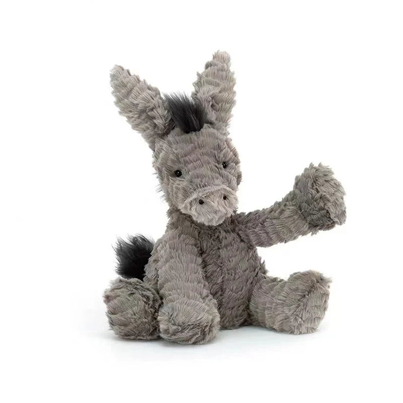 23/40/60CM Large Grey Sitting Donkey Plush Soft Toy