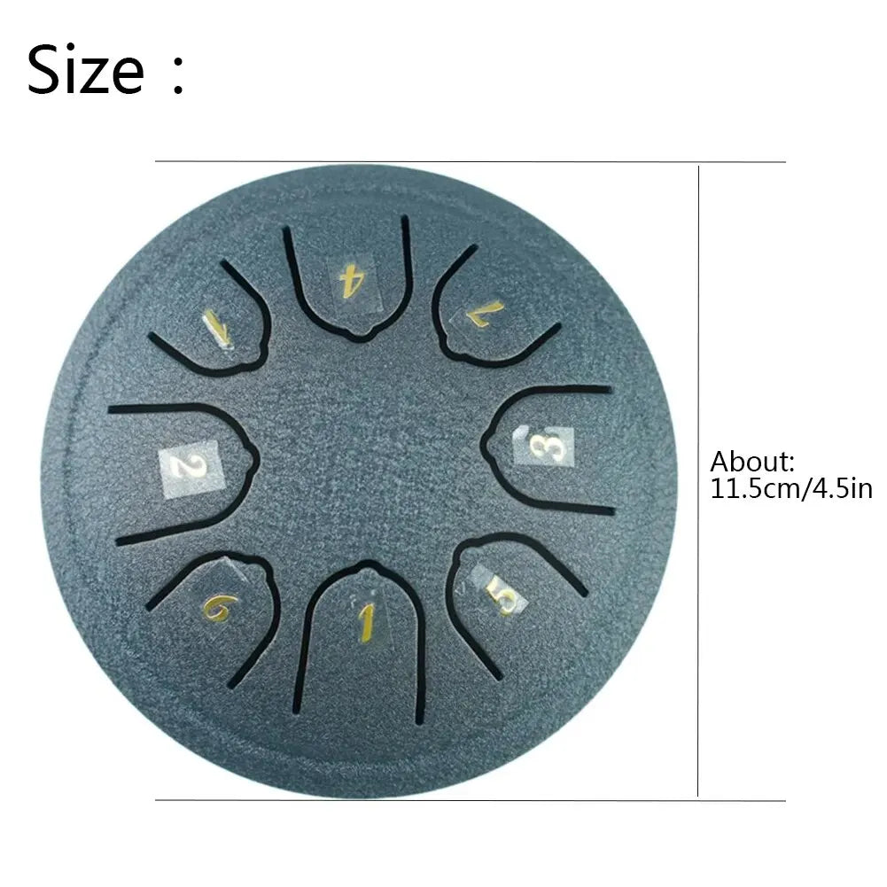 4.5-Inch 8-Tone Steel Garden Rain Drum Tongue Drum – Mini Handpan Drum with Drumstick