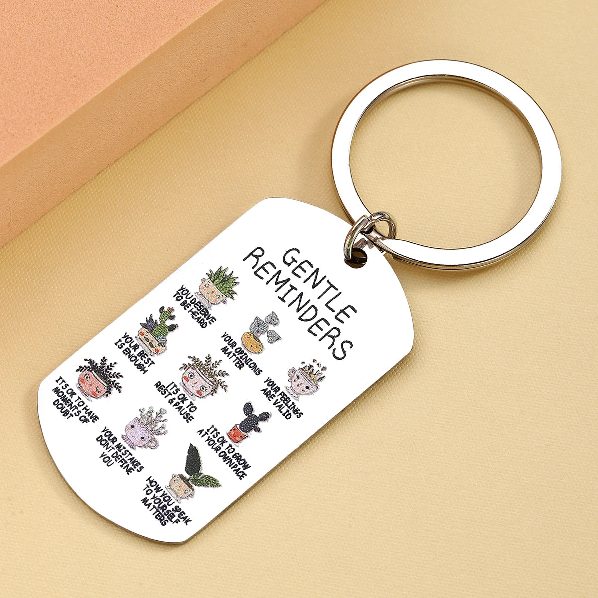 Mental Health Affirmation Keychain Gift – Positive Self-Love Emotional Support Gift Motivational Quotes