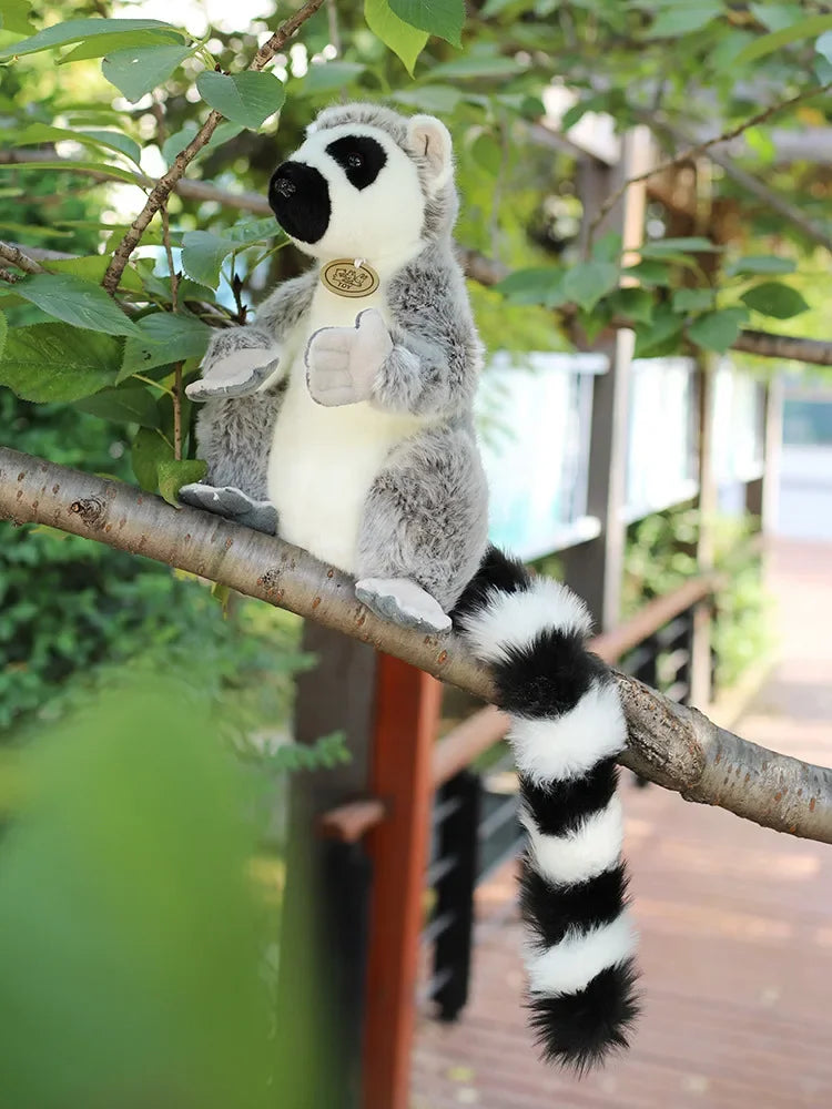 28cm Large Ring Tailed Lemur Plush Soft Toy – Short or Long Arms Hanging or Sitting