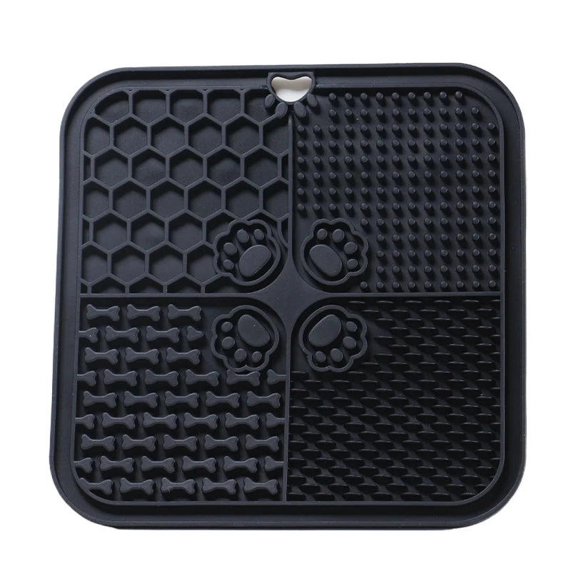 20cm Dog Lick Mat Large Square Dog Cat Pet Slow Feeder Feeding Lick Licking Mat Silicone Suction Cup