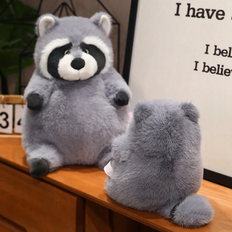 Large Grey Raccoon Plush Toy – Soft Stuffed Animal Pillow Toy (22cm, 35cm, 45cm) - Trash Panda Wildlife Plush