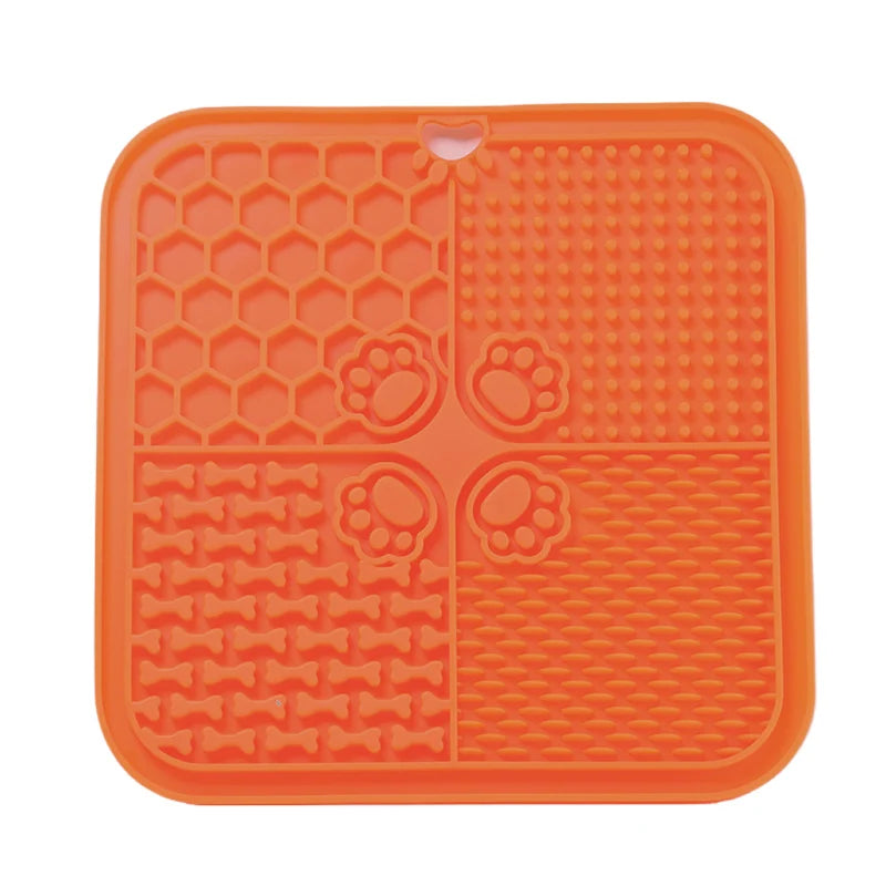 20cm Dog Lick Mat Large Square Dog Cat Pet Slow Feeder Feeding Lick Licking Mat Silicone Suction Cup