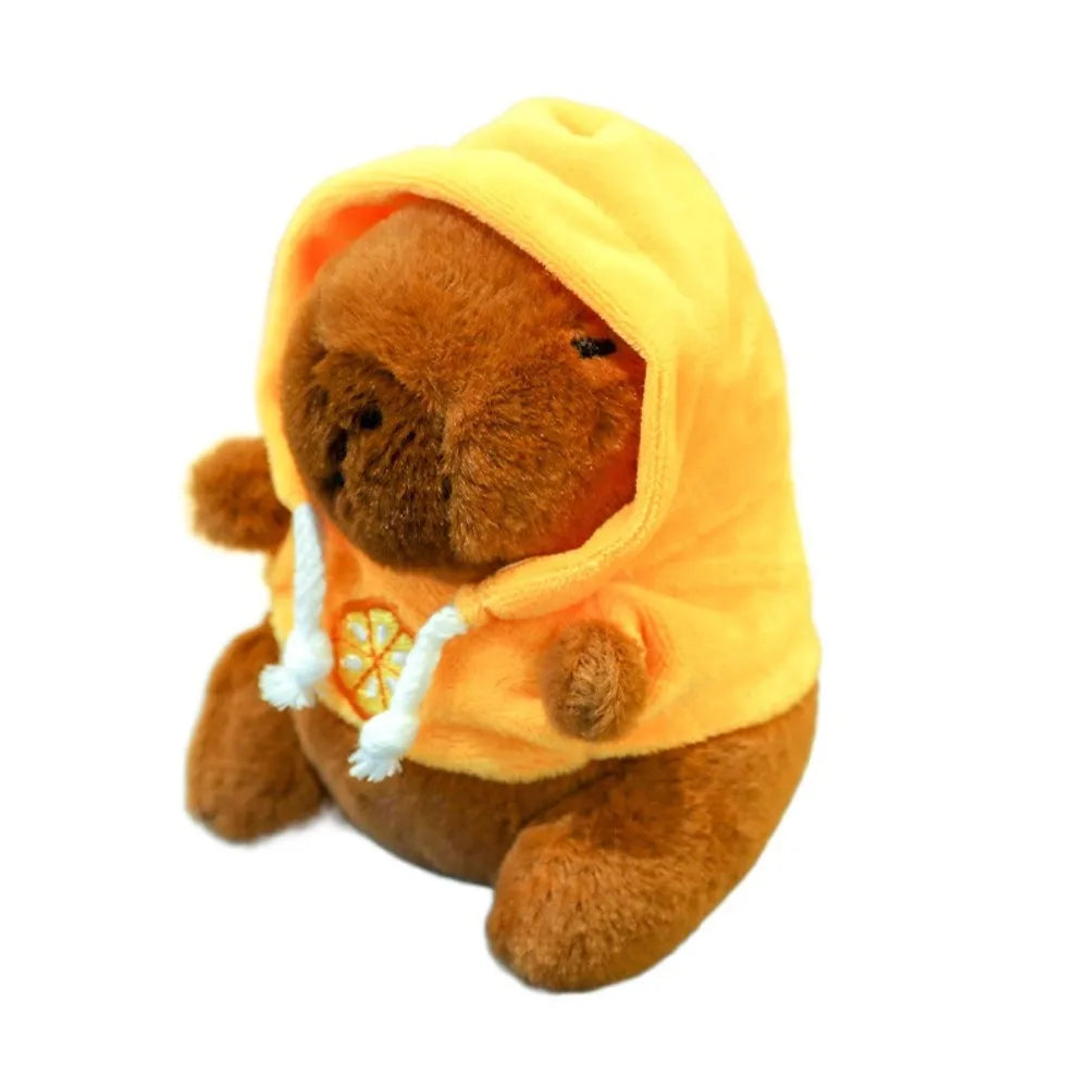 Capybara Plush Keychain with Swimming Swim Ring Float or Hoodie – Cute Mini Stuffed Animal Bag Charm