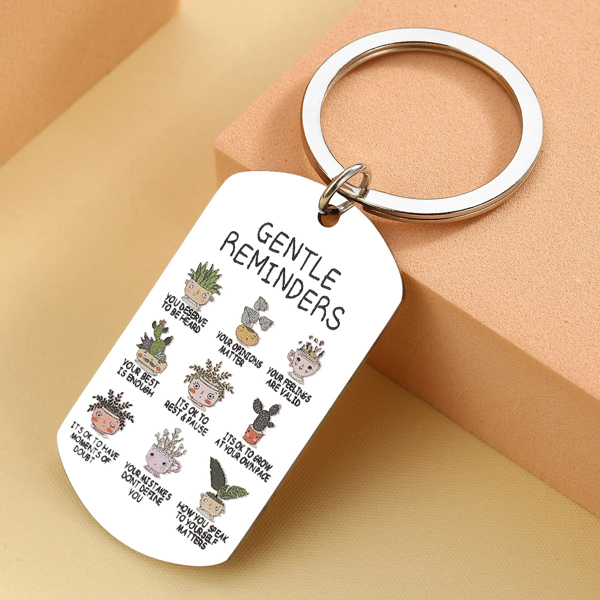 Mental Health Affirmation Keychain Gift – Positive Self-Love Emotional Support Gift Motivational Quotes