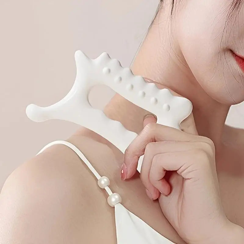 Ergonomic Handheld Massage Tool – Versatile Gua Sha Handheld Plastic Massager Tool for Face & Body