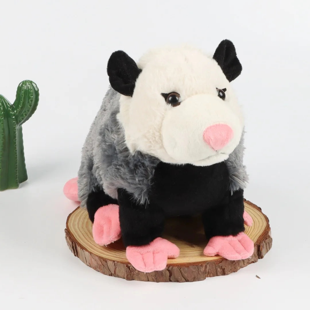 Opossum Plush Toy – Soft Stuffed Animal Doll - Realistic Mouse-Like Plush