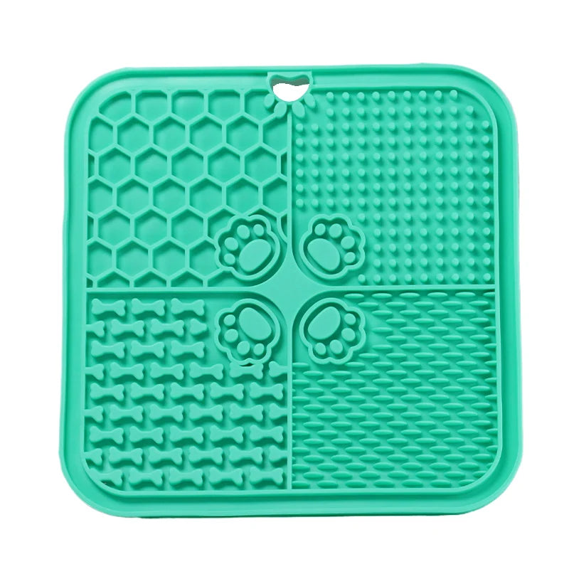 20cm Dog Lick Mat Large Square Dog Cat Pet Slow Feeder Feeding Lick Licking Mat Silicone Suction Cup