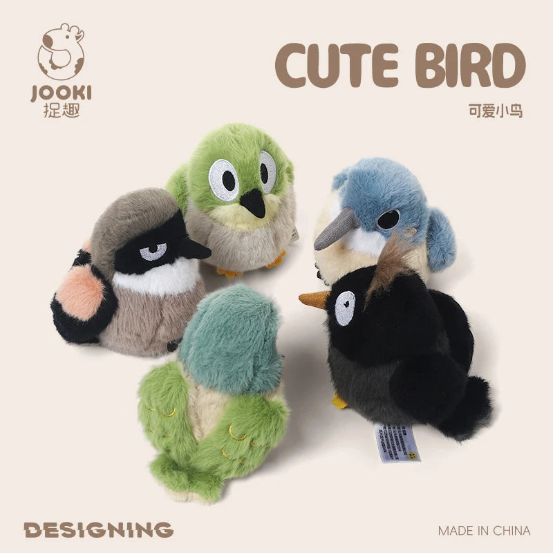 11cm Lifelike Mini Bird Plush Soft Toy – Kingfisher, Sparrow, Sunbird, Myna & More