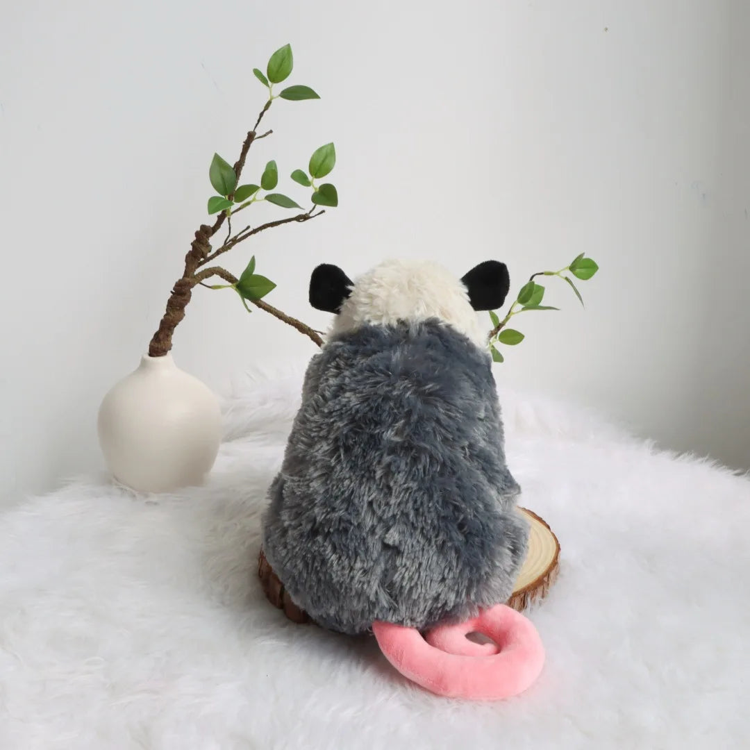 Opossum Plush Toy – Soft Stuffed Animal Doll - Realistic Mouse-Like Plush