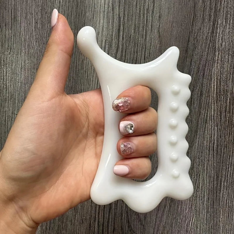 Ergonomic Handheld Massage Tool – Versatile Gua Sha Handheld Plastic Massager Tool for Face & Body