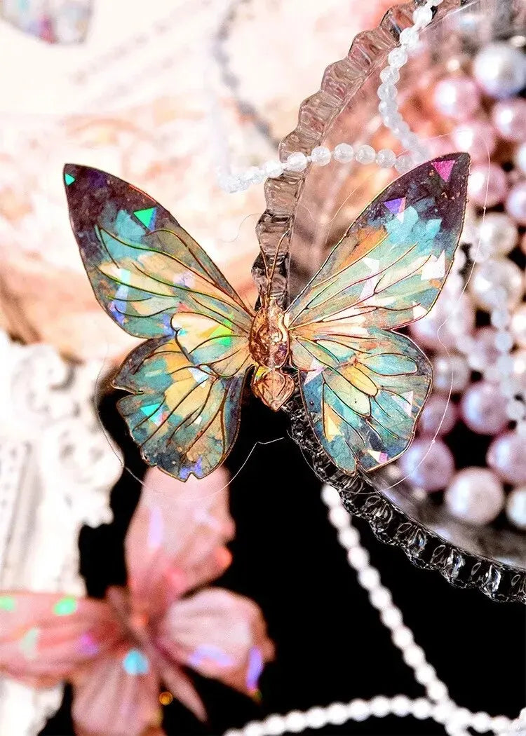 20-Pc Butterfly Film Stickers Pack – Pink, Green, Blue & Multi-Colour 3D Decals Scrapbook