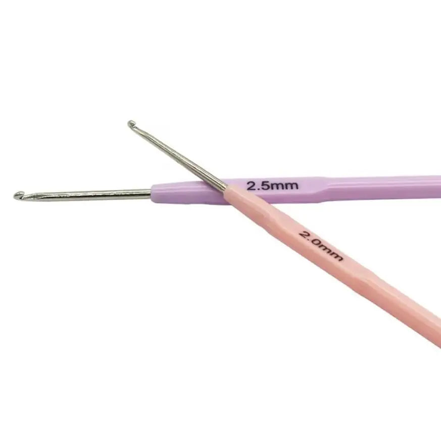 3‑Pack Crochet Hook Set – Soft-Grip Plastic Handles, Perfect for DIY Crafts & Gifts - Pastel Colours