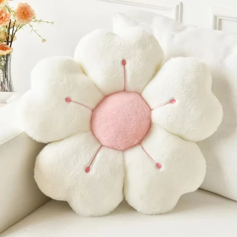 Sunflower Daisy Flower Cushion Pillow, Seat Cushion Plush Toy Mat Gift