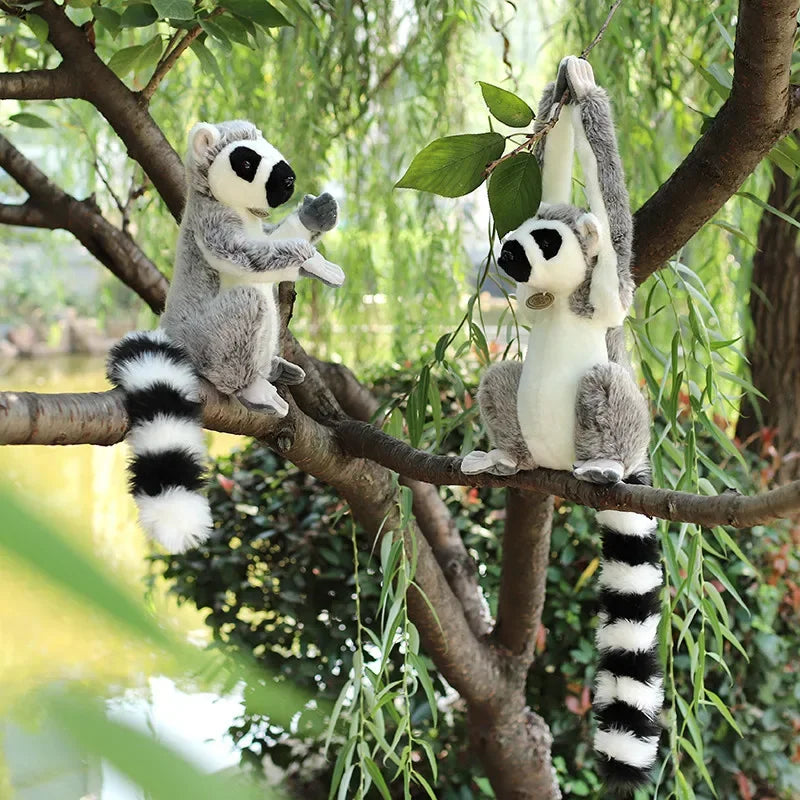 28cm Large Ring Tailed Lemur Plush Soft Toy – Short or Long Arms Hanging or Sitting
