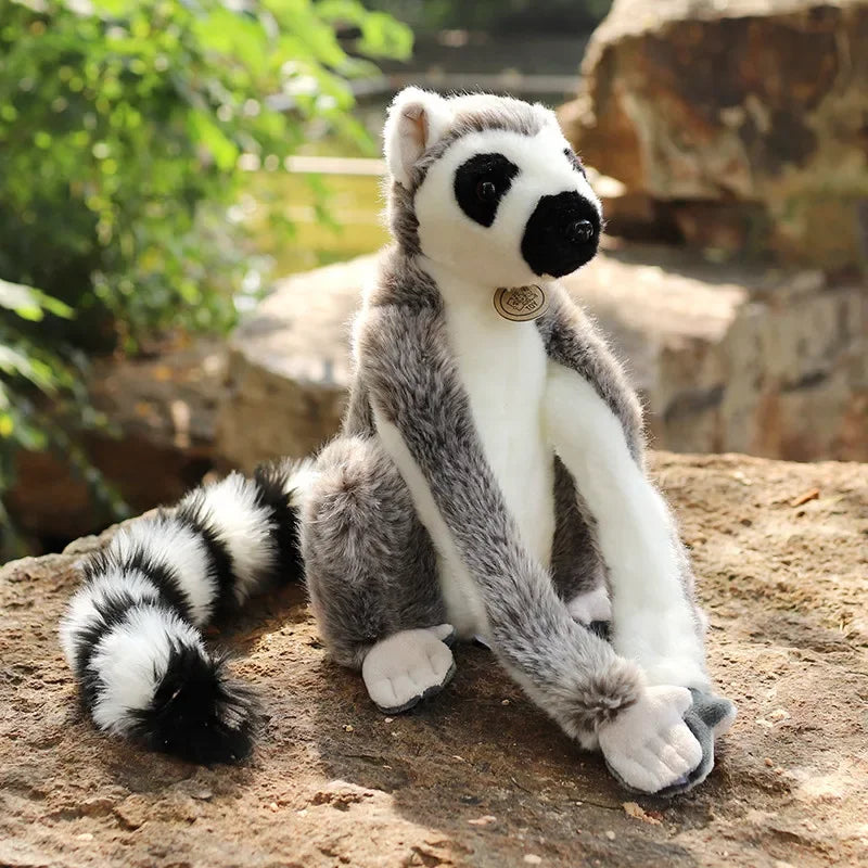 28cm Large Ring Tailed Lemur Plush Soft Toy – Short or Long Arms Hanging or Sitting